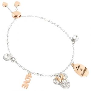 Disney Bracelet Minnie Mouse Fille, Ensemble Bijoux Fille Ado (Argent&eacute; Minnie) (Get Trend., neuf)