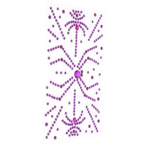 CRILSTYLEO 1 Feuille accessoire halloween décoration halloween Autocollants adhésifs déguisement halloween artisanat dhalloween stickers joyaux du visage Plastique Violet,mauve (Yolena, neuf)