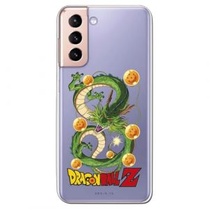 Personalaizer Coque Originale Compatible avec Samsung Galaxy S21 - S30 (4G/5G) - design Dragon Ball Z - Shenron et Boules du Dragon - Housse en Silicone TPU Transparente Flexible (Personalaizer, neuf)
