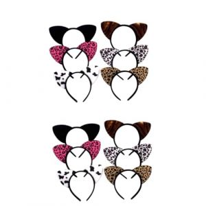 FRCOLOR 12 Pièces déguisement cosplay oreilles de chat Bandeau oreilles de chat bande de cheveux de chat cerceau de cheveux oreilles de chat -tête oreilles de chat (White Beach, neuf)