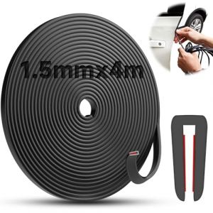 TXXATX 4m Protection Bord de Tole 1.5mm Joint Bord de Tole EPDM Joint en U Profilés de Protection Noir Joint en Caoutchouc pour Portes de Voiture Trappes Coins de Table Fenêtres Tôle (JiaFangTrading, neuf)