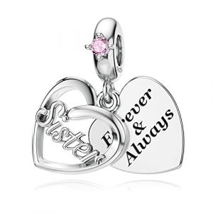 Charme de soeur Charms de coeur en argent sterling pour Pandora Rose Zirkonia (Shuba Co.,Ltd EU, neuf)