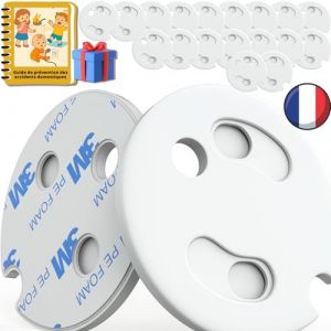 HOMYBABY&reg; Cache Prise B&eacute;b&eacute; FRAN&Ccedil;AIS- Type E Plug [PACK x20] - Cache Prise Electrique Bebe - S&eacute;curit&eacute; Domestique - Pu&eacute;riculture pour Protection Prise Courant &Eacute;lectrique + E-BOOK (Homybaby, neuf)