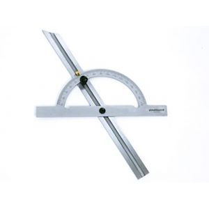 PIMALDAUM&reg; Rapporteur d'angle 10-170&deg; avec rail r&eacute;glable, dimensions 150-300 mm, acier au carbone haute r&eacute;sistance, pour la mesure professionnelle ou le marquage d'angles et de degr&eacute;s angulaires (Ing. Ph. J. Daum GmbH & Co. KG, neuf)