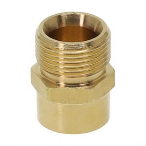 Adaptateur M22 vers G 3/8 femelle en laiton, convient pour une connexion rapide pour les nettoyeurs haute pression et les tuyaux (Housebtshop, neuf)