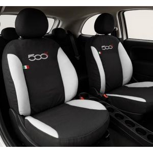 Auto Accessori Lupex - Housses pour siège Auto, compatibles Housses de siège Auto pour 500x, Noir Blanc, Made in Italy, pour sièges Avant et arrière, compatibles avec airbags (LUPEX SHOP, neuf)