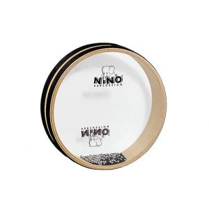 Nino Percussion Tambour d'Oc&eacute;an - Petit Tambour &agrave; Main pour Enfants &agrave; partir de 3 Ans - Diam&egrave;tre 8 pouces (env. 20 cm) - Ch&ecirc;ne de Siam, Naturel (NINO44) (Meinl-Shop, neuf)