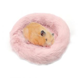 DONGKER Lit pour Hamster,5,5" en Peluche Ronde Douce pour Cochon d'Inde,Tapis de Sommeil Chaud pour Hamster,H&eacute;risson,Ecureuil,Cochon d'Inde,Rat,Oiseau et Autres Petits Animaux (AILOVA, neuf)