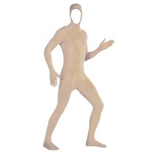 G&eacute;n&eacute;rique Combinaison int&eacute;grale Unisexe pour Homme et Femme - Costume d'halloween - Carnaval - Costume Slenderman - Orange - Lorax Ouvert - Cosplay - Combinaison Seconde Peau - Adulte (SCD2technology, neuf)