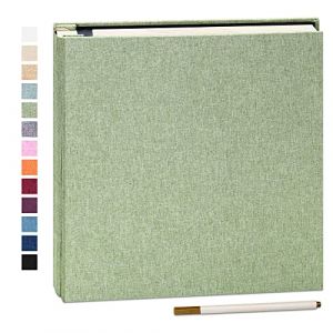 Yopih Album Photo Adh&eacute;sif avec 40 Pages 10X15 Lin en Tissu Couverture Scrapbooking DIY Photo Album Sauver B&eacute;b&eacute; Croissance Mariage Voyage Famille Cadeau Gras (YCTX, neuf)