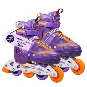 HUDORA Inline Skates Mia / Leon - Patins à roulettes pour enfants / adolescents & adultes en différentes tailles & couleurs - Rollers réglables en 4 tailles - Confortables & stylés (SAM'S SportsAndMoreShop GmbH, neuf)