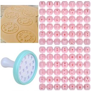 86 Pièces Emporte-Pièce Numérique Set de Cuisson avec Lettres Alphabet et Tampon pour Argile Décoration de Biscuits, Gâteaux et Fondants (Ehuihuan, neuf)
