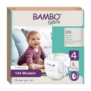 Bambo Nature Lot de 6 paquets de 24 couches Taille 4 (7-14 kg) (Care Plus Store, neuf)