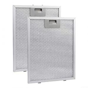 HpLive Lot de 2 filtres argentés pour hotte aspirante - 305 x 267 x 9 mm - Filtre à graisse métallique de rechange - Grille en aluminium pour hotte aspirante de cuisine (Focuslifeshop-eu, neuf)
