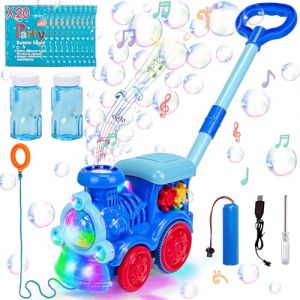 Goenb Machine À Bulles, Bubble Music Train avec Lumière Bubble Machine Tondeuse À Gazon Jouets D'extérieur pour 1-6 Ans Bambins Enfants pour Noël Fête Anniversaire Cadeaux (Shengbole, neuf)