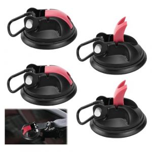 4 PCS Crochets &agrave; Ventouse pour Camping, Charge maximale de 35 kg, Ventouse Voiture Multifonction Ventouse Robuste, Crochets D'ancrage &agrave; Ventouse pour Voiture avec Crochet de Fixation Rotatif &agrave; 360 &deg; (Silent-Qiaoyou, neuf)