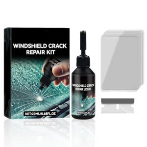 IWIDYA Kit de r&eacute;paration de pare-brise fissur&eacute; pour &eacute;clats et fissures,colle pare brise voiture, kit de r&eacute;paration de fissures de pare-brise de voiture, liquide de r&eacute;paration de fen&ecirc;tre pour fissures (JIANLUN, neuf)