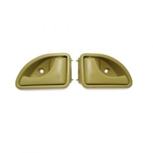 Viviance Poign&eacute;e de porte int&eacute;rieure avant gauche et droite compatible avec Renault Kangoo I 1997-2007 Twingo I 1993-2007 - Type A Jaune &agrave; gauche et &agrave; droite (Viviance, neuf)