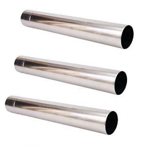 CNANRNANC Tuyau de chemin&eacute;e en acier inoxydable, tuyau de po&ecirc;le en acier inoxydable en tube rond, tuyau de chemin&eacute;e inoxydable pour la r&eacute;novation de la chemin&eacute;e, tuyau de fum&eacute;e en acier inoxydable (Elton-EU, neuf)