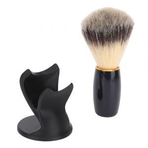 KUIDAMOS Kit de Blaireau &agrave; Manche en R&eacute;sine incurv&eacute; pour Hommes, pour une Mousse Riche, une Cr&egrave;me &agrave; Raser Moussante, L&eacute;g&egrave;re et Portable pour les Voyages, en Poils D'animaux Synth&eacute;tiques (Fanaod-EU, neuf)