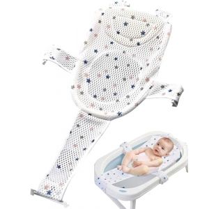 TOZBLEU Sièges de bain pour bébé,1 pcs Hamac de Bain pour Bébé,Coussin de Siège de Bain Bébé,Filet de siègeDe Bain Antidérapant, Antidérapant Hamac de Bain Pliable Filet de Bain pour Bébé 0 à 36 Mois (lilidan, neuf)