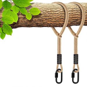 SELEWARE 2 Cordes d'accessoires pour Balançoire Cordes de Balançoire sur Arbre Réglables Dispositif de Suspension pour Chaise Balançoire avec Boucle de Fixation, Pouvant Supporter 453 kg (120 cm) (Lifeswell, neuf)