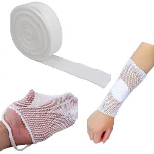Pansement Tubulaire Élastique 2.5cm*2m,Bandage de Pansement en Filet Bande élastique,Filet Tubulaire,Jersey Tubulaire,Bandage Medical,Pour La Retenue Du Pansement,Pour Coude,Genoux,Bras (Hongoen, neuf)