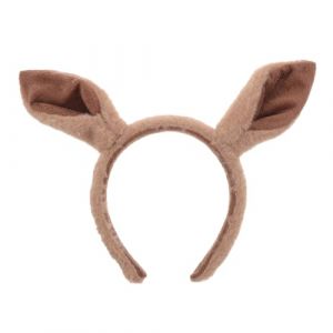 UKCOCO Serrage-t&ecirc;te Oreilles de Cheval en Peluche Marron Camel, Bandeau D'oreille Doux et Confortable, Accessoire pour Cheveux Fantaisie, pour Costume, Cosplay et D&eacute;guisement Festif (Fruitscher, neuf)