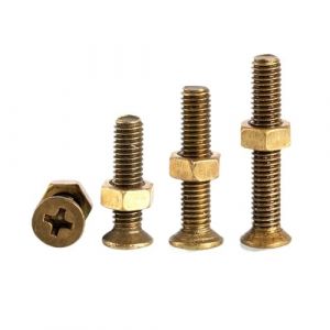 Cilky Vis &agrave; m&eacute;tal M2 M2.5 M3 M4 M5 M6 2 en 1 Laiton Cuivre T&ecirc;te frais&eacute;e Boulon Croix &Eacute;crou Combinaison Cross T&ecirc;te Plate Vis &Eacute;crous hexagonaux Ensembles(M3x8mm-20Sets) (Cilky, neuf)