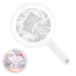 HABNI 1 Pièce Filtres En Nylon, Tamis De Cuisine à Mailles Fines, 400 Mailles Passoire Mailles Avecpoignée,Pour filtrer les huiles,Café,Vin,Jus,Lait de Soja (XIANXIAN LI, neuf)