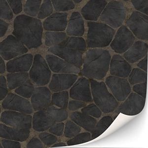 Lot de 3 dalles de sol autocollantes pour maison de poup&eacute;e, &eacute;chelle 1:12 (mosa&iuml;que de roche volcanique) (Byrg Miniatures, neuf)