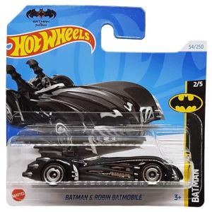 Hot Wheels Voiture Batman & Robin Batmobile, Batman 2/5, Noir, Portable, 1:64, Super-héro, Plastique, Adultes (KingOfBricks., neuf)