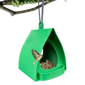 Mangeoire &agrave; Oiseaux,Station &Agrave; Design Ouvert | Petite Mangeoire &agrave; Colibris en Forme de Cabane Suspendue et Montable | pour Jardin Ext&eacute;rieur Hiver Balcon &Eacute;cureuil Colibri (Chen Lei Firm Hub, neuf)