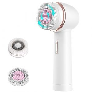 MYCARBON Brosse Nettoyante Visage Électrique Microcirculation Bidirectionnelle IPX7 Étanche 2 Vitesses Brosse Exfoliante Visage Silicone Brosse Rotative pour Nettoyer Le Visage en Profondeur - Blanc (MYCARBON Store, neuf)