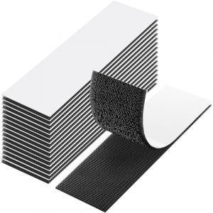 15 Pièces Scratch Autocollant Double Face 30mm x 100mm, Double Face Scratch Adhésif Rubans, Bande Agrippantes Adhésives Autocollant Puissant Hook & Loop Extra Fort Pour DIY Tapis (Noir) (yzeeeu, neuf)