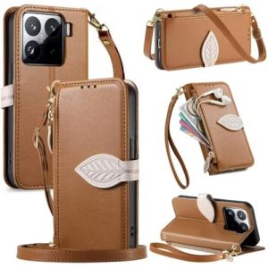 GoodcAcy Coque avec Cordon pour Infinix Note 50 4G/50 Pro 4G Housse en Cuir PU avec Rabat Magnétique, Étui Fermeture Portefeuille Antichoc avec Support Pliable - Brown (TENGLAN, neuf)