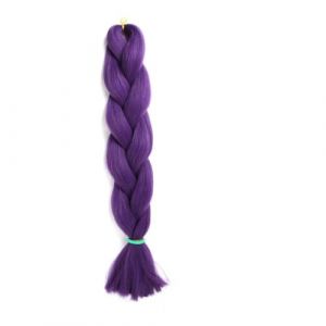 LYVQZPWLRla mode synthétique, Extensions de cheveux synthétiques tressés de 61 cm for femmes, coiffures à faire soi-même, jaune, orange, blond(Purple) (KanHuaDeY, neuf)