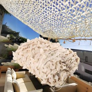 G&eacute;n&eacute;rique Filet de Camouflage Beige, Toile Ombrage Exterieur, Voile D'ombrage pour Pergola, Filet de Ombrage de Pergola, Protection Solaire, Photographie Animali&egrave;re, Protection Jardin(6x6 M) (SWwsd, neuf)