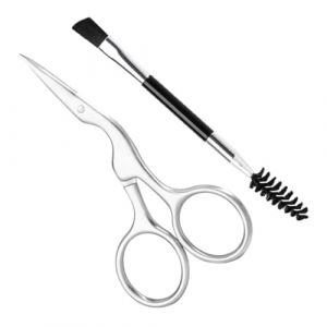 ADOCARN 2pi&egrave;ces Brosse &agrave; Sourcils Ciseaux &agrave; Sourcils Pour Femmes Ciseaux Pour Poils De Nez (Qihmm, neuf)