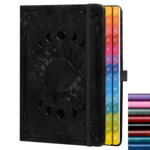 HwxBen Carnet de mots de passe avec onglets alphab&eacute;tiques color&eacute;s, collecteur de mots de passe Internet &agrave; couverture rigide pour les connexions d'adresses de sites web et mots de passe organis&eacute;s (ZT BenYu, neuf)