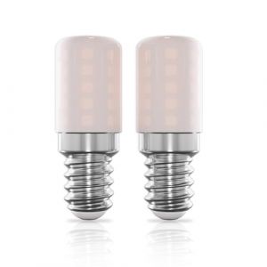 LUTW Ampoule Frigo LED E14, 3W &Eacute;quivalent 30W Halog&egrave;ne, 350LM, Ampoule LED E14 Blanc Chaud 2700K, Petit Ampoule E14 pour R&eacute;frig&eacute;rateur, Machine &agrave; Coudre, Lampe de Sel, Non Dimmable, Lot de 2 (LUTW-EU, neuf)