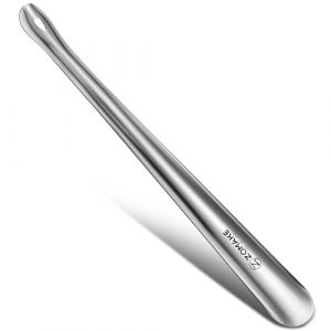 ZOMAKE Chausse Pied Long 42 cm,Chausse Pieds en Acier Inoxydable Chauss&eacute; Pied M&eacute;tal pour Personnes &Acirc;g&eacute;es Homme Femme,Grand Chausse Pieds Solide Avec Crochet Trou(1 Pi&egrave;ces Argent B) (ZomakeDirect, neuf)