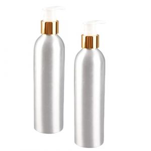Xiuganpo Distributeur Cosm&eacute;tique Vide de T&ecirc;te de Pompe en Aluminium, Bouteille de Pompe de Lotion de 2 Pi&egrave;ces R&eacute;sistante &agrave; la Chaleur pour L'huile Essentielle de Cr&egrave;me (Xiheimin, neuf)