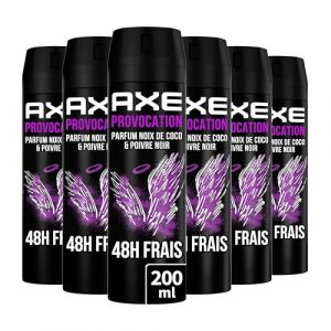 AXE D&eacute;odorant Homme Spray Provocation, 48h non-stop frais, Parfum noix de coco et poivre noir (Lot de 6x200ml) (SAS SMARTED, neuf)