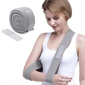 Écharpe de bras, écharpe de bras bras gauche, écharpe de bras bras droit, écharpe de bras enfants, écharpe de bras épaule gauche et droite, pour poignet cassé, coude, bras, épaule luxée (gris) (FENGXIAO STORE, neuf)