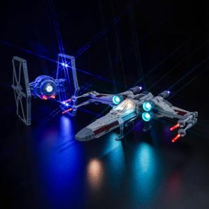 BrickBling Kit d'&eacute;clairage LED compatible LEGO TIE Fighter & X-Wing Mash-Up (75393) avec contr&ocirc;le de la lumi&egrave;re (BrickBling Lighting, neuf)