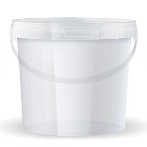 POSH Seau de 10 l - En plastique transparent - Qualit&eacute; alimentaire - Anti-fuite - Inodore - Robuste, stable et herm&eacute;tique - Seau avec anse (1, 10 l) (Posh Sp. z o.o., neuf)