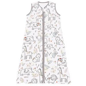 Chilsuessy Gigoteuse Bébé Pyjama d'été sans Manches 100% Coton Tog 0.5, Animaux peints, 130-150 cm (Chilsuessy, neuf)