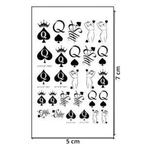 Lot 39 Mini Faux Tatouages Temporaires Ephémères Stickers Autocollant Pour Ongles ou Corp Sexy Adultes Coquin HotWife Libertin Tattoo Femme Tatoo Sexe Hot Charme Erotique Séduction (Innova-store, neuf)