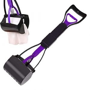 Générique Pelle À Crotte pour Chien, Pelle Ramasse-Crottes Pliable pour Chien Outil De Ramassage De Merde À Long Manche Durable De 23 Pouces pour La Cour, La Pelouse (hazeng, neuf)